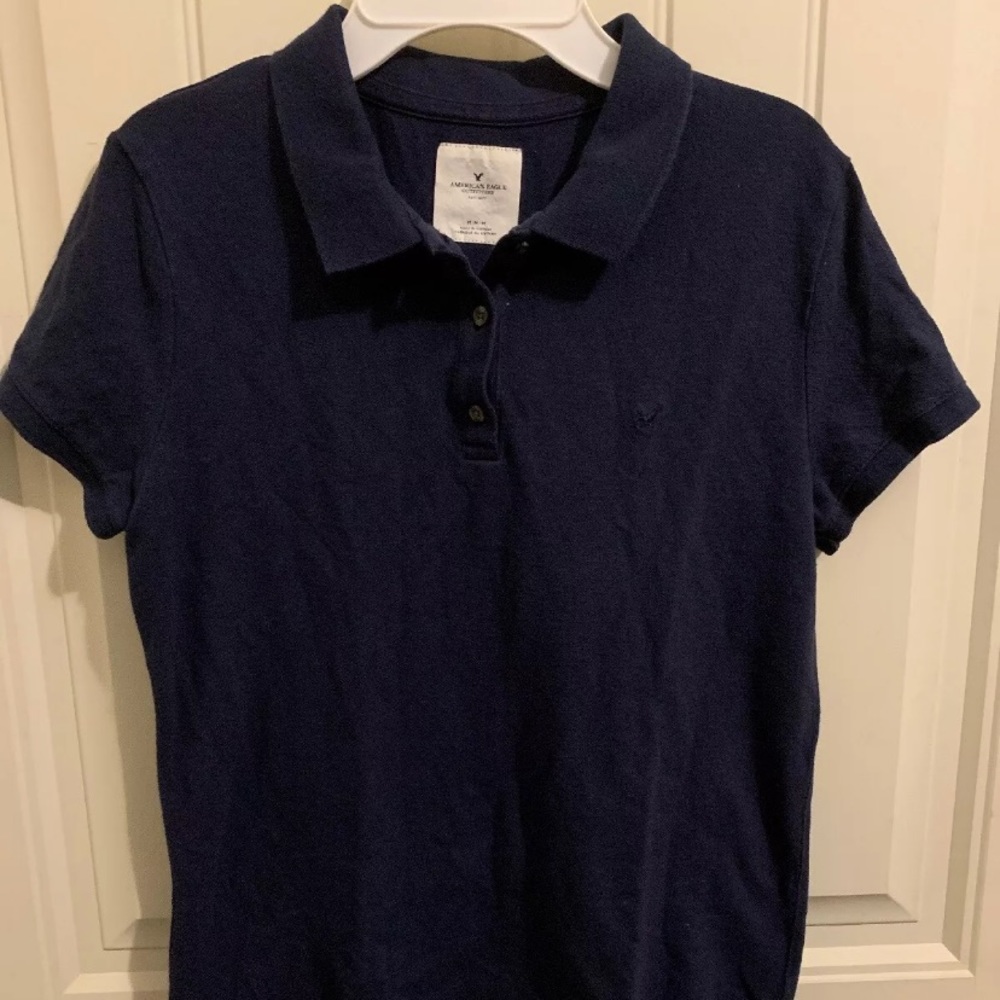 American Eagle Uniform Polo Shirt NAVY Women’s M